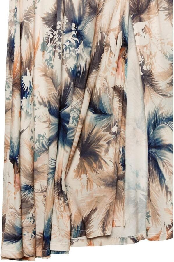 Buffalo Maxirok van viscose-jersey lange zomerrok met aloverprint en split - Foto 5