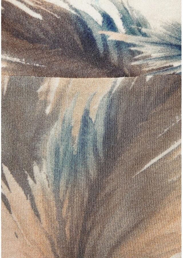 Buffalo Maxirok van viscose-jersey lange zomerrok met aloverprint en split - Foto 2