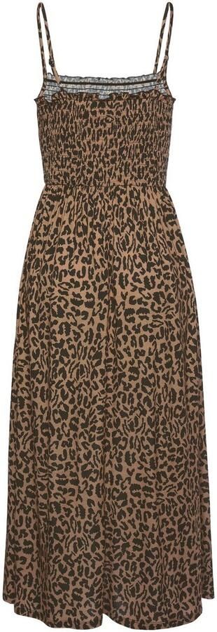 Buffalo Midi-jurk met gesmokte top en animal print leo jurk zomerjurk - Foto 7