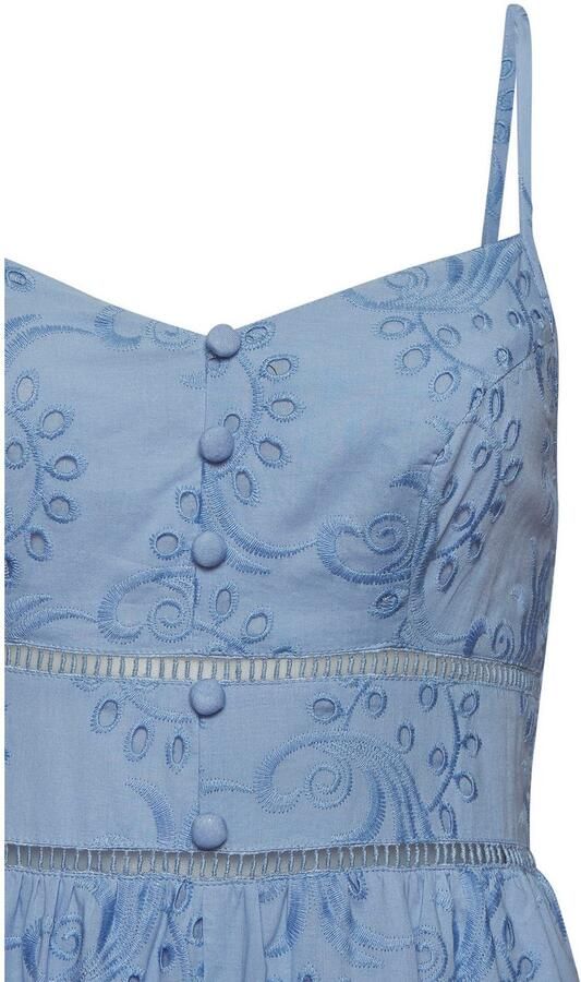 Buffalo Midi-jurk met hoogwaardige gaatjesborduurwerk luchtige zomerjurk van katoen - Foto 4