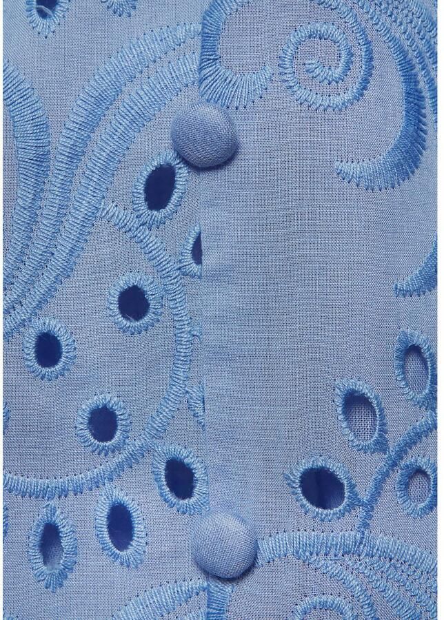 Buffalo Midi-jurk met hoogwaardige gaatjesborduurwerk luchtige zomerjurk van katoen - Foto 1