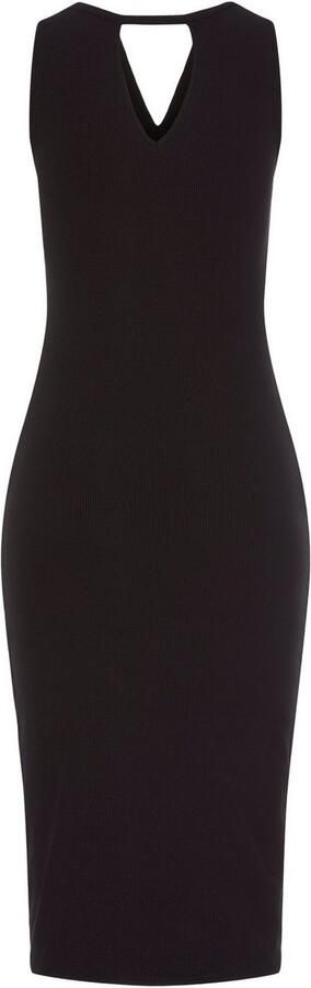 Buffalo Midi-jurk van zachte geribde stof met cut-out bij de halslijn zomerjurk - Foto 5