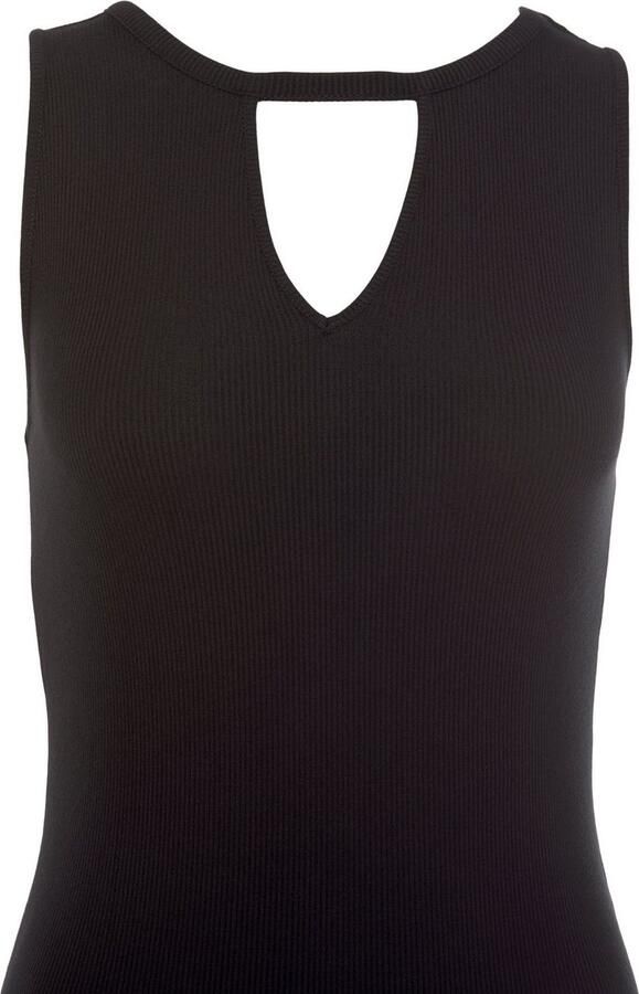 Buffalo Midi-jurk van zachte geribde stof met cut-out bij de halslijn zomerjurk - Foto 4