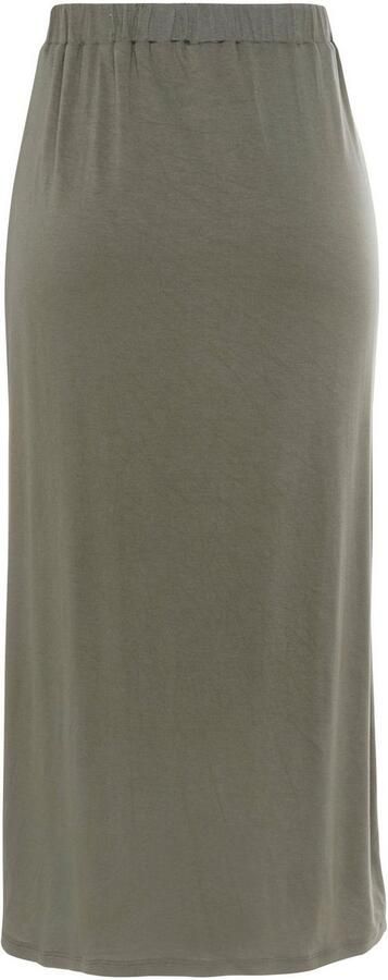 Buffalo Midirok met split en sierknoopsluiting elastische jersey rok strandrok - Foto 5