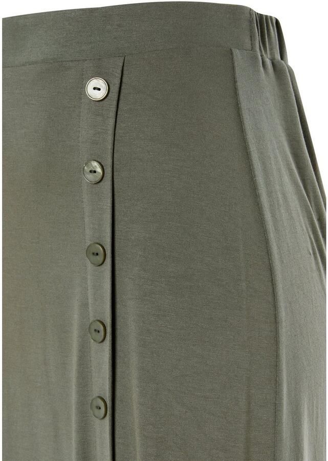 Buffalo Midirok met split en sierknoopsluiting elastische jersey rok strandrok - Foto 2