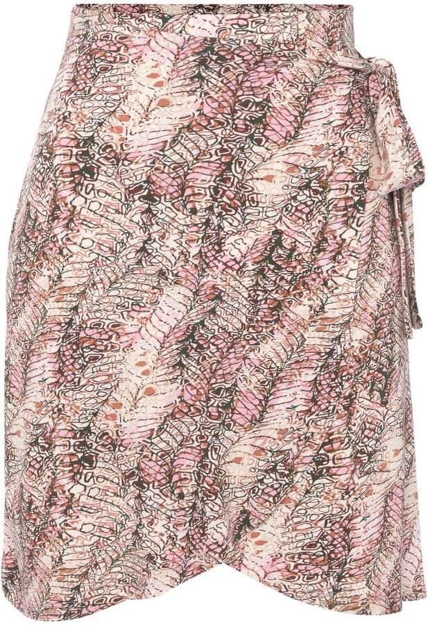 Buffalo Minirok met alloverprint zomerrok in wikkellook met strikband - Foto 5