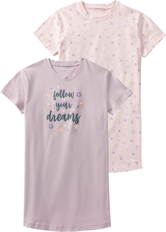 Buffalo Nachthemd Pyjama met bloe print (2-delig Set van 2) - Foto 2