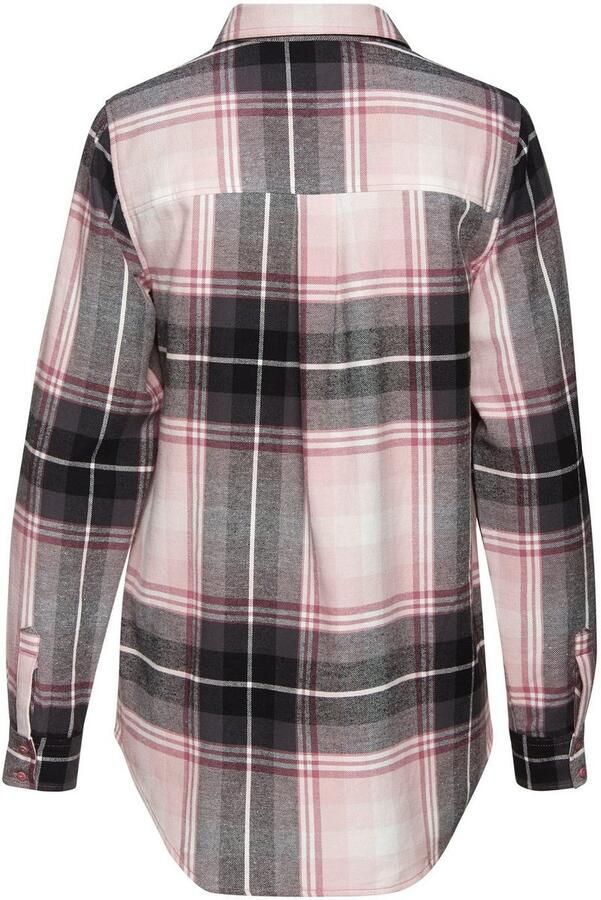 Buffalo Overhemdblouse van zachte flanel met blousekraag flanellen shirt ruitblouse - Foto 6