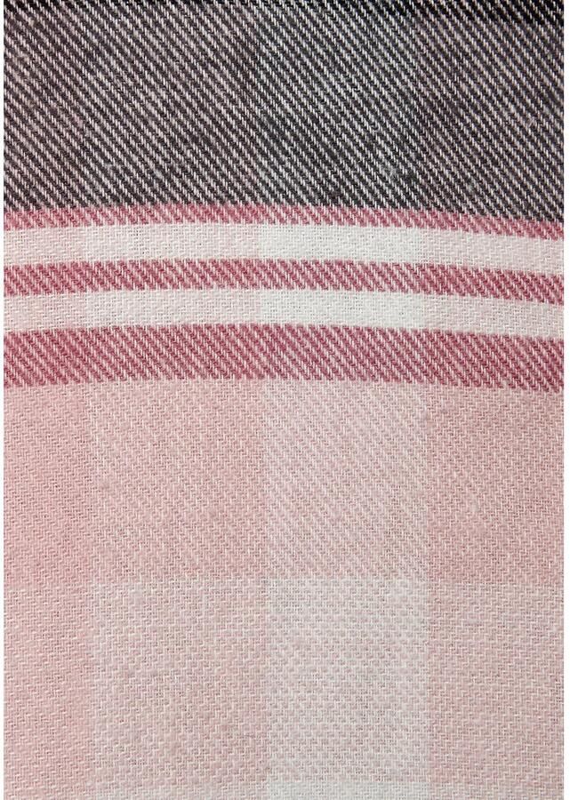 Buffalo Overhemdblouse van zachte flanel met blousekraag flanellen shirt ruitblouse