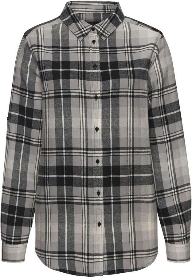 Buffalo Overhemdblouse van zachte flanel met blousekraag flanellen shirt ruitblouse - Foto 7