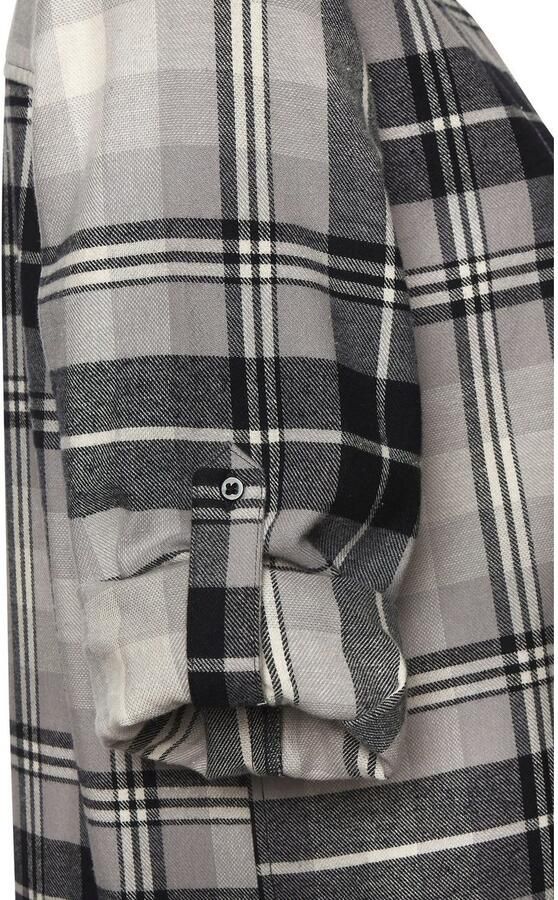 Buffalo Overhemdblouse van zachte flanel met blousekraag flanellen shirt ruitblouse - Foto 6