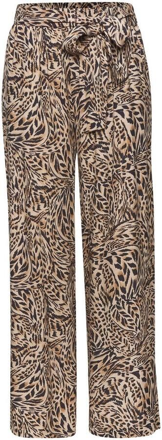 Buffalo Palazzobroek van geweven viscose stofbroek met zakken en riem zomerbroek - Foto 7