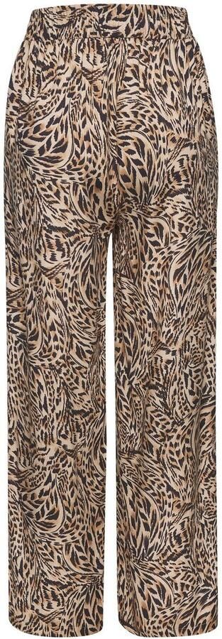 Buffalo Palazzobroek van geweven viscose stofbroek met zakken en riem zomerbroek - Foto 8