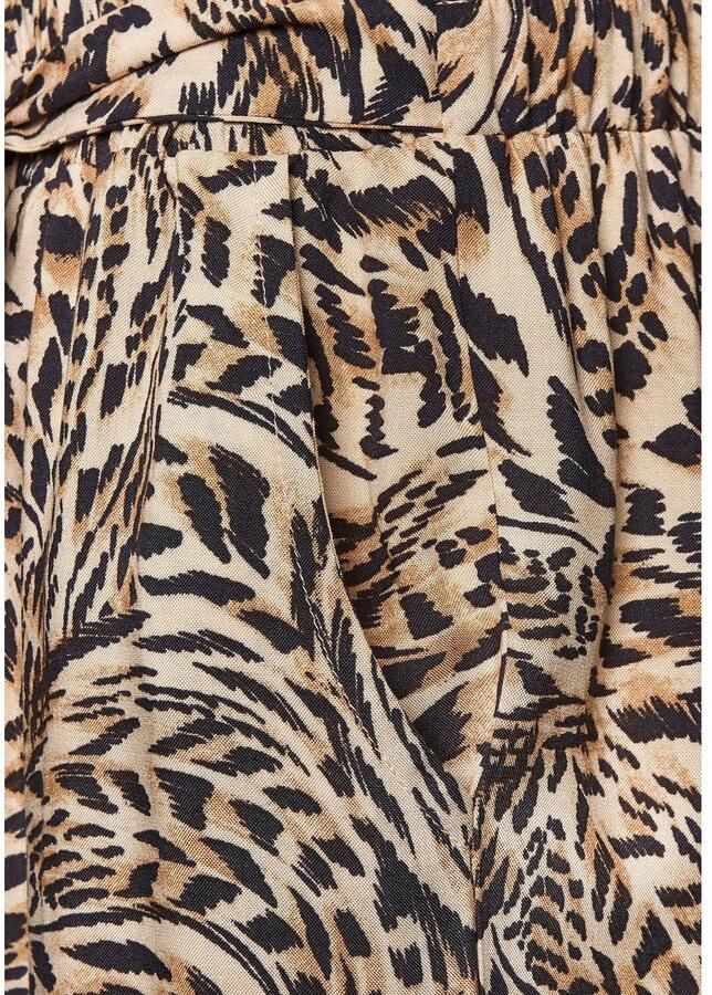 Buffalo Palazzobroek van geweven viscose stofbroek met zakken en riem zomerbroek