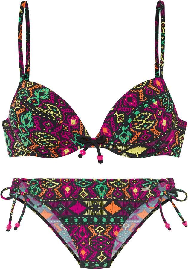 Buffalo Push-upbikini kleurrijke etnische print - Foto 3