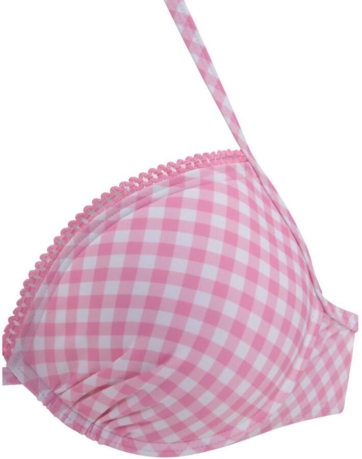 Buffalo Push-upbikinitop Geruit met sierrand - Foto 3