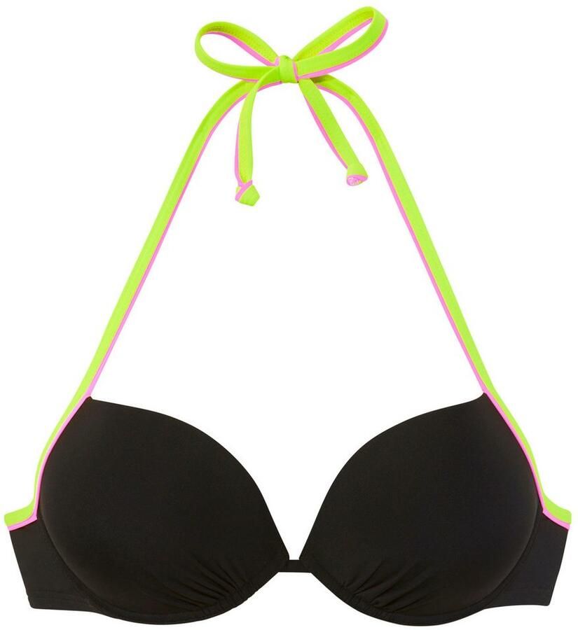 Buffalo Push-upbikinitop POP Met contrasterende bandjes