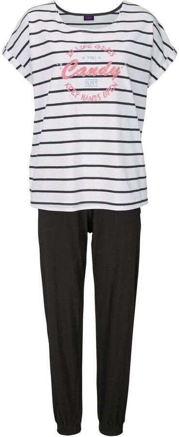 Buffalo Pyjama in streep-look met gekleurde frontprint (2-delig 1 stuk) - Foto 2