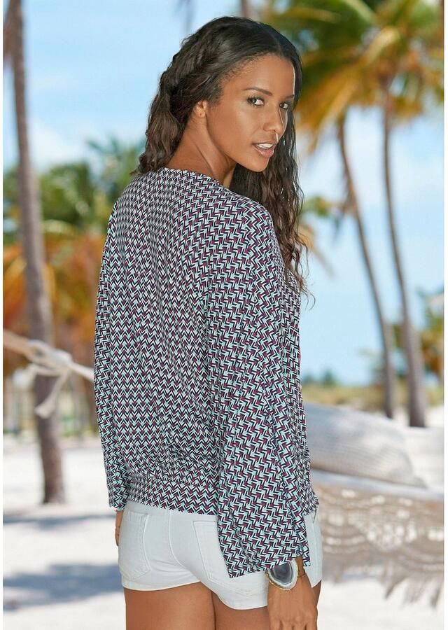 Buffalo Shirt met 3 4 mouwen met v-hals en losse pasvorm casual-casual - Foto 3