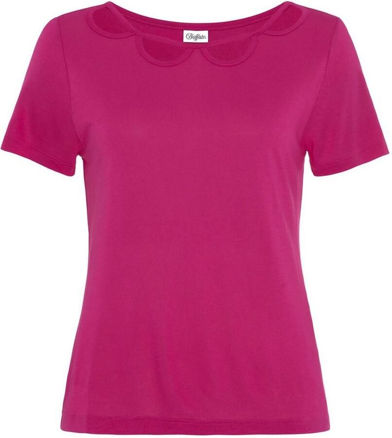 Buffalo Shirt met korte mouwen met cut-outs aan de voorkant t-shirt losse pasvorm