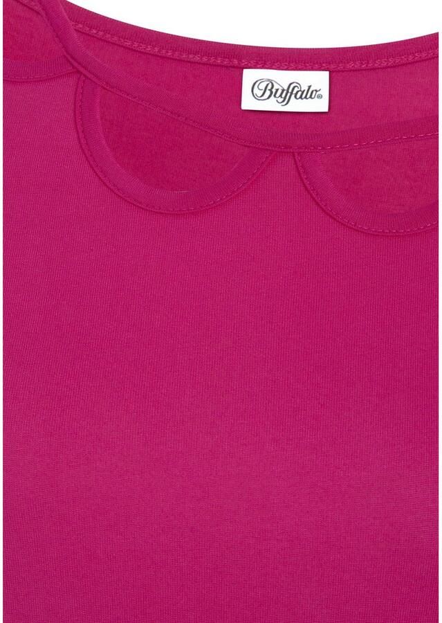 Buffalo Shirt met korte mouwen met cut-outs aan de voorkant t-shirt losse pasvorm - Foto 3