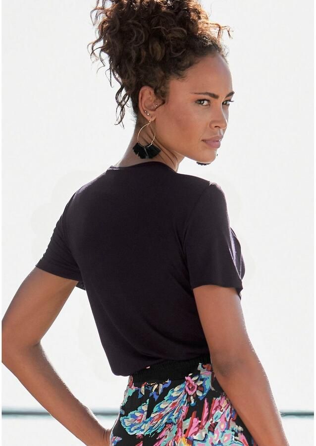 Buffalo Shirt met korte mouwen met cut-outs aan de voorkant t-shirt losse pasvorm - Foto 3