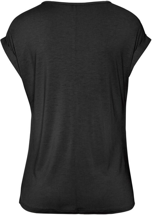 Buffalo Shirt met korte mouwen met decoratieve knopen comfortabel t-shirt van jersey basic - Foto 2