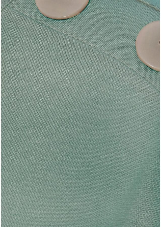 Buffalo Shirt met korte mouwen met decoratieve knopen comfortabel t-shirt van jersey basic