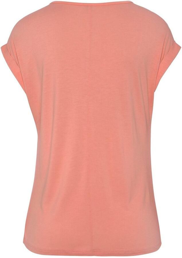 Buffalo Shirt met korte mouwen met decoratieve knopen comfortabel t-shirt van jersey basic - Foto 3