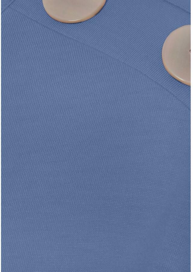 Buffalo Shirt met korte mouwen met decoratieve knopen comfortabel t-shirt van jersey basic