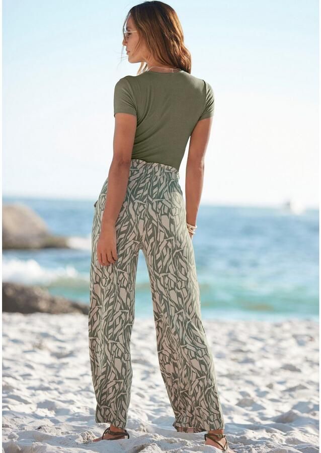 Buffalo Shirt met korte mouwen met wikkellook en v-hals t-shirt nauwsluitend basic - Foto 2