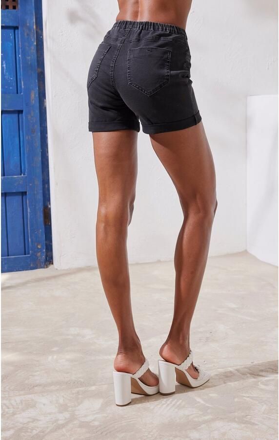 Buffalo Short in elastische denim met twee achterzakken - Foto 11