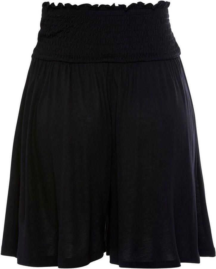 Buffalo Short met brede gesmokte tailleband korte broek wijde pijpen zeer comfortabel