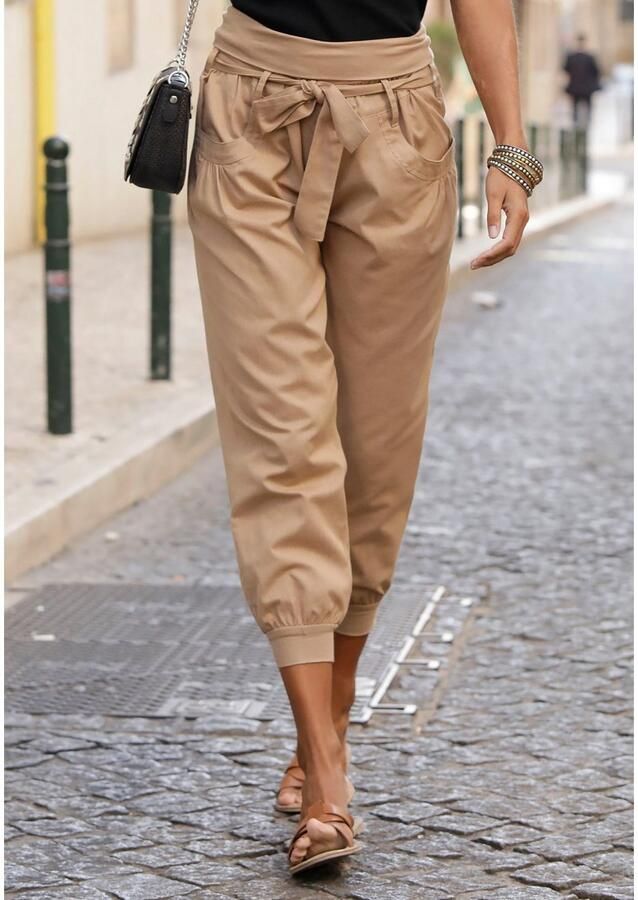 Buffalo Strandbroek gemaakt van mix van linnen broek zomerbroek strandkleding - Foto 3