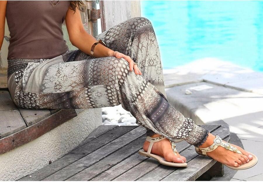 Buffalo Strandbroek met all-over print en zakken jersey broek casual broek - Foto 7
