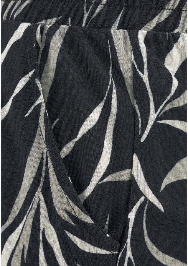 Buffalo Strandbroek van viscose met zakken elastische tailleband jersey broek