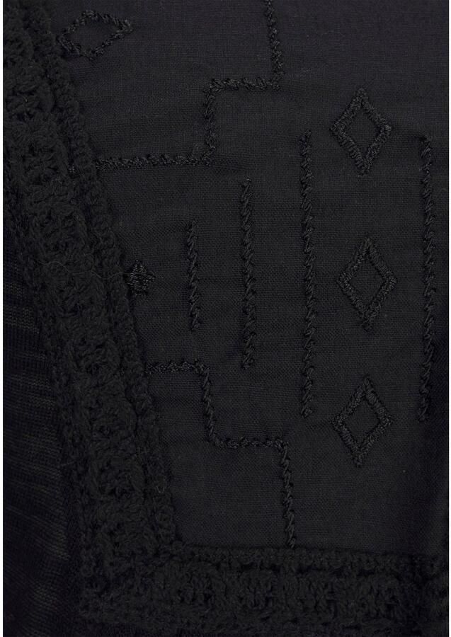 Buffalo Strandshirt met borduursel en kwastjes tuniek 3 4 mouw blouseshirt - Foto 3