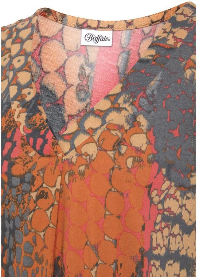 Buffalo Strandtop met animalprint zomers blousetop met v-hals