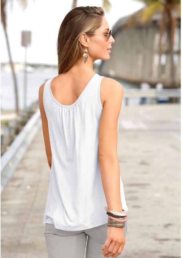 Buffalo Strandtop met lichte rimpeling bij de hals tanktop cut-out - Foto 2