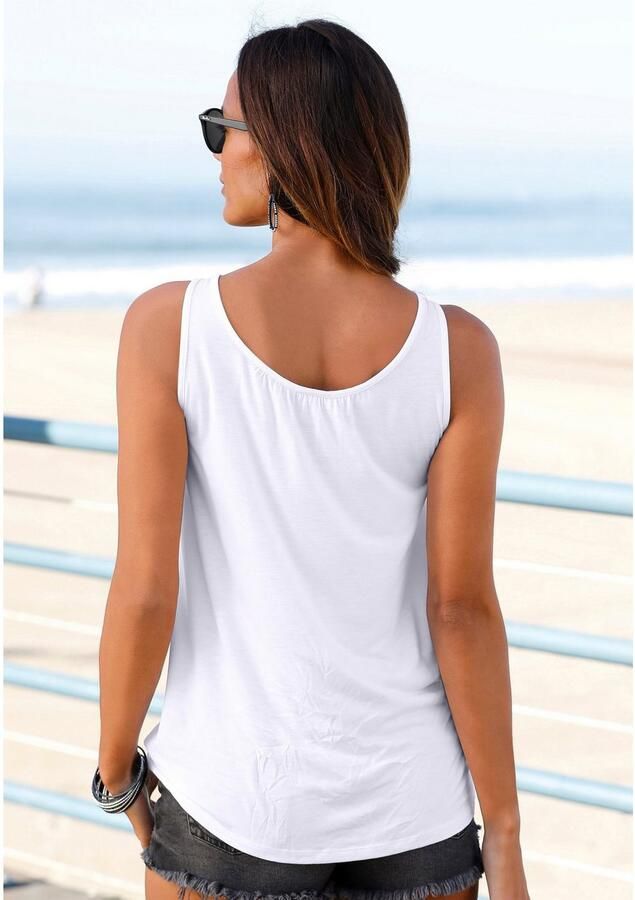 Buffalo Strandtop met lichte rimpeling bij de hals tanktop cut-out - Foto 3