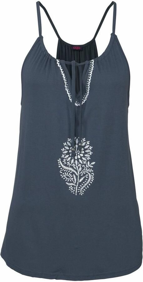 Buffalo Strandtop met print in borduursel-look spaghetti bandjes dames top casual - Foto 3