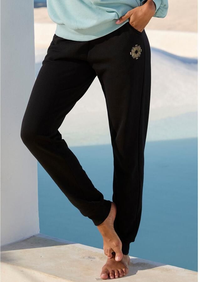 Buffalo Sweatbroek Loungebroek met zijzakken en kleine print loungewear