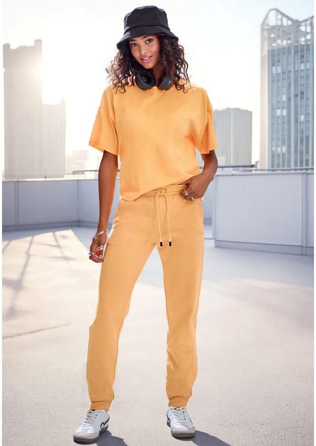 Buffalo Sweatbroek met zijzakken en logo borduursel