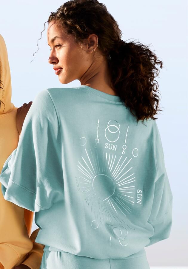 Buffalo Sweatshirt Loungetop met grote rugprint met glanseffect loungewear - Foto 7