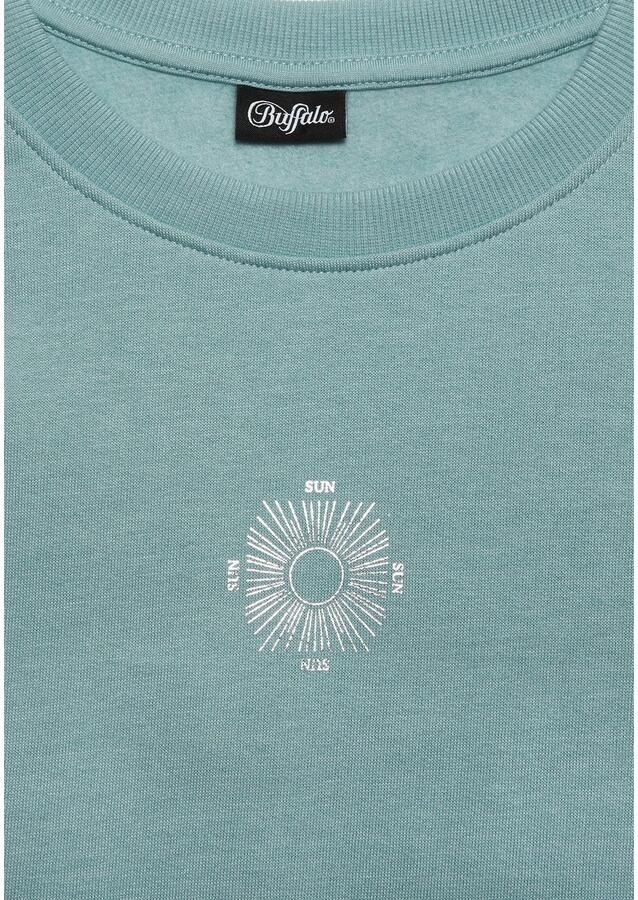 Buffalo Sweatshirt Loungetop met grote rugprint met glanseffect loungewear - Foto 2