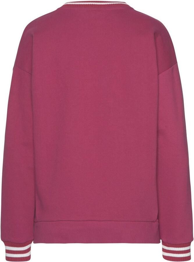 Buffalo Sweatshirt met contrast-ribboord en print loungepak