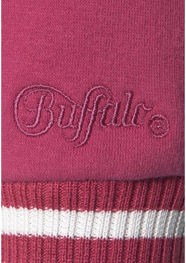 Buffalo Sweatshirt met contrast-ribboord en print loungepak - Foto 4