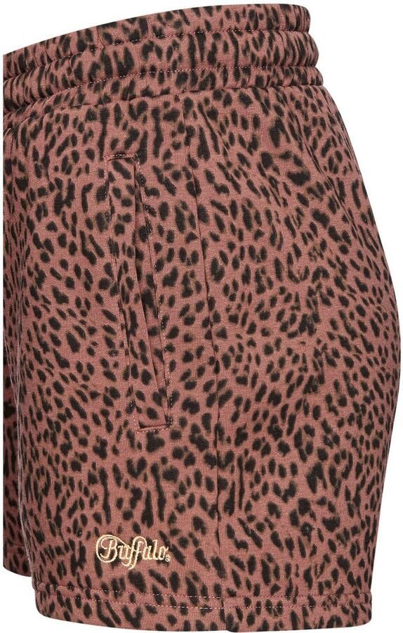 Buffalo Sweatshort met zijdelingse ribinzet en logoborduring - Foto 5