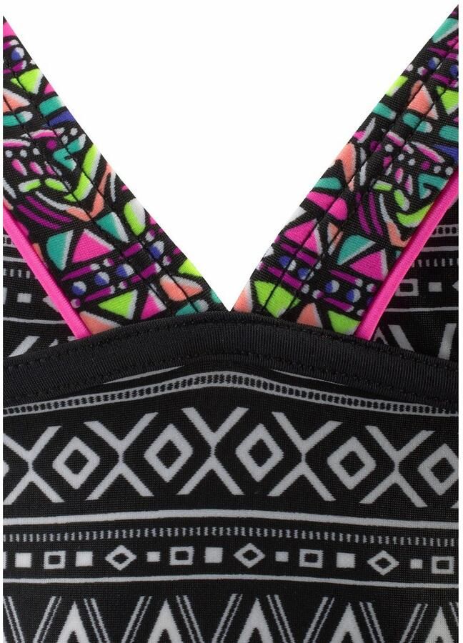 Buffalo Tankini met etnoprint en contrastdetails