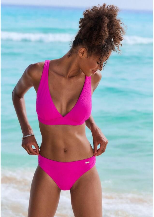 Buffalo Bikinibroekje Bubble met bloemig structuurpatroon - Foto 4